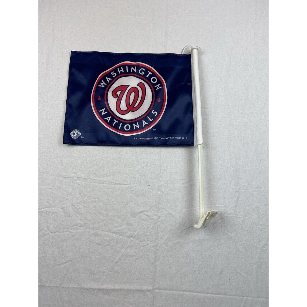 MLB 2012 Washingon Nationals Car Window Flag Rico Industries Two Sided Flag